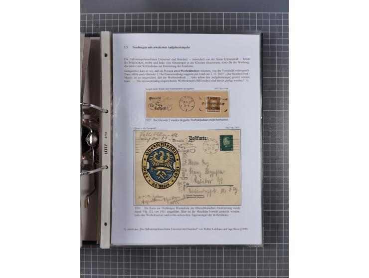 GLEIWITZ: 1817/1950 (ca.), ausstellungsmäßig aufgezogene Sammlung mit reichhaltig zusätzlichem Material, überschlägig rund 35