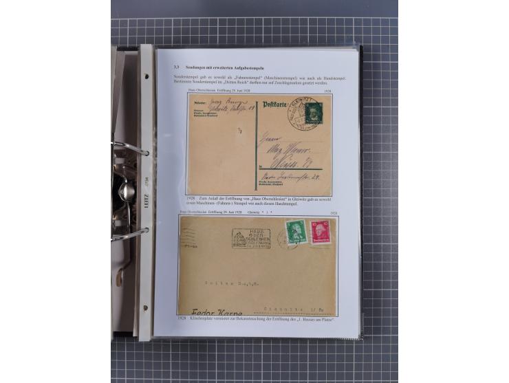 GLEIWITZ: 1817/1950 (ca.), ausstellungsmäßig aufgezogene Sammlung mit reichhaltig zusätzlichem Material, überschlägig rund 35