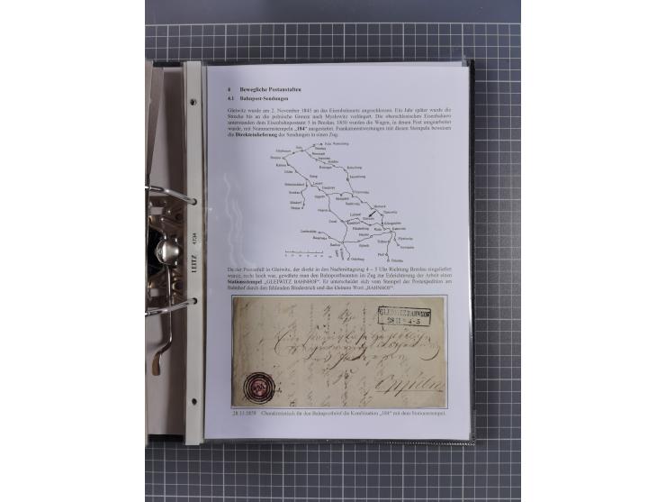 GLEIWITZ: 1817/1950 (ca.), ausstellungsmäßig aufgezogene Sammlung mit reichhaltig zusätzlichem Material, überschlägig rund 35