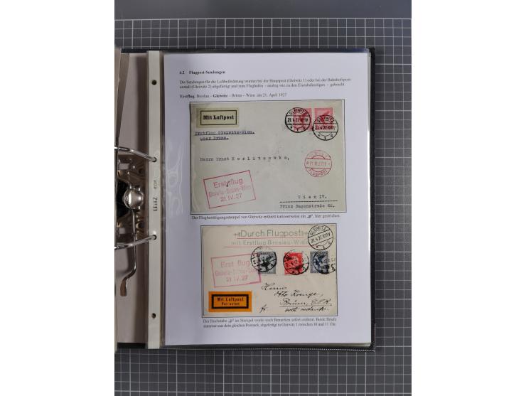 GLEIWITZ: 1817/1950 (ca.), ausstellungsmäßig aufgezogene Sammlung mit reichhaltig zusätzlichem Material, überschlägig rund 35