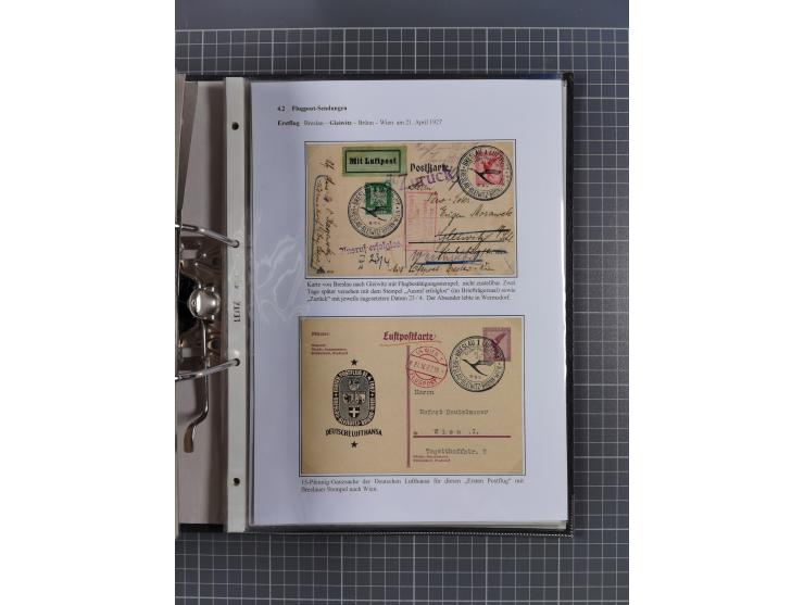 GLEIWITZ: 1817/1950 (ca.), ausstellungsmäßig aufgezogene Sammlung mit reichhaltig zusätzlichem Material, überschlägig rund 35