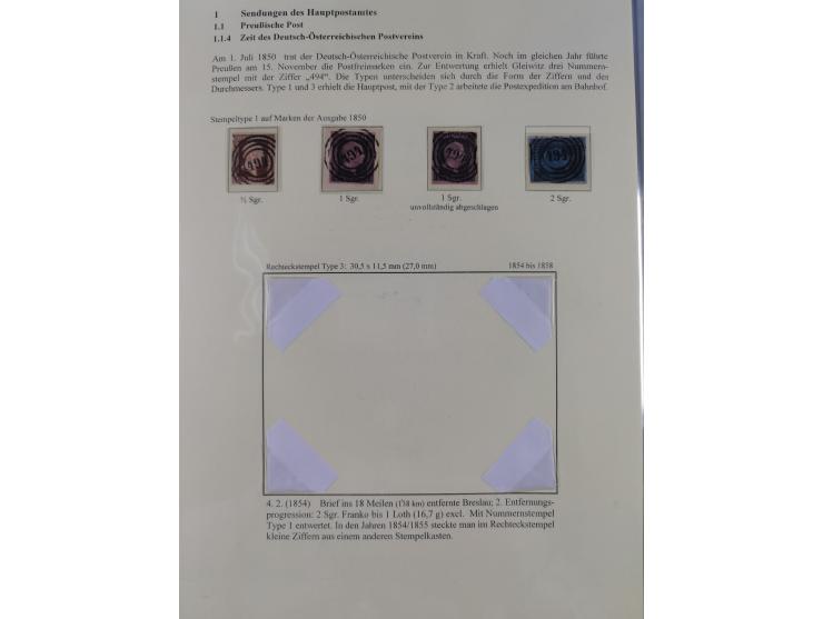 GLEIWITZ: 1817/1950 (ca.), ausstellungsmäßig aufgezogene Sammlung mit reichhaltig zusätzlichem Material, überschlägig rund 35