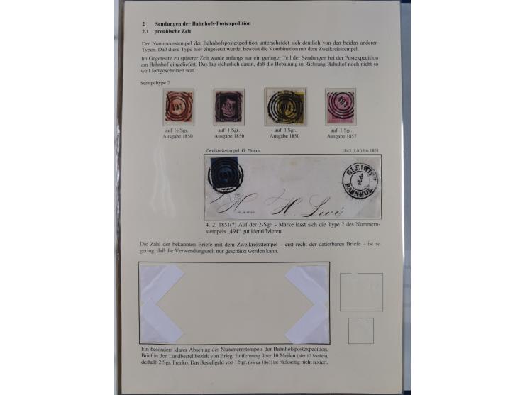 GLEIWITZ: 1817/1950 (ca.), ausstellungsmäßig aufgezogene Sammlung mit reichhaltig zusätzlichem Material, überschlägig rund 35