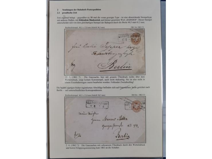 GLEIWITZ: 1817/1950 (ca.), ausstellungsmäßig aufgezogene Sammlung mit reichhaltig zusätzlichem Material, überschlägig rund 35