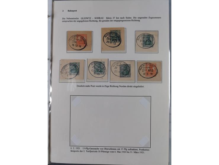 GLEIWITZ: 1817/1950 (ca.), ausstellungsmäßig aufgezogene Sammlung mit reichhaltig zusätzlichem Material, überschlägig rund 35