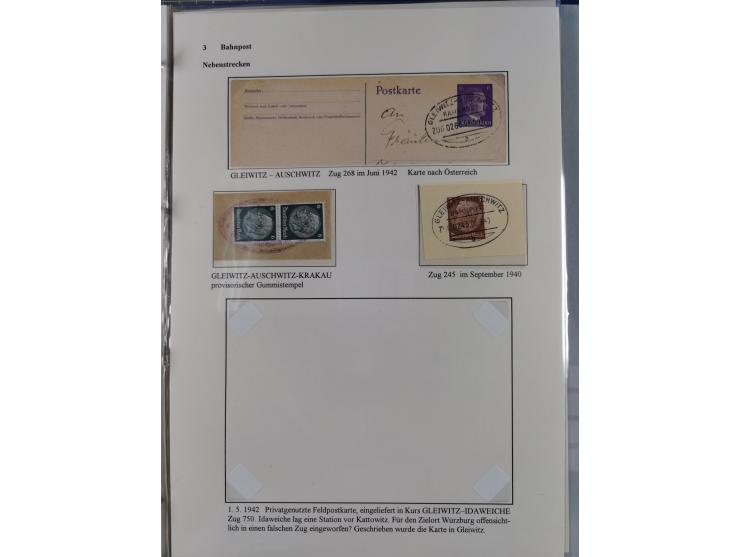 GLEIWITZ: 1817/1950 (ca.), ausstellungsmäßig aufgezogene Sammlung mit reichhaltig zusätzlichem Material, überschlägig rund 35