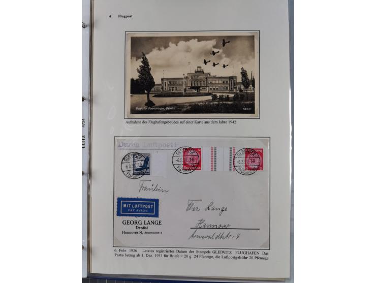 GLEIWITZ: 1817/1950 (ca.), ausstellungsmäßig aufgezogene Sammlung mit reichhaltig zusätzlichem Material, überschlägig rund 35