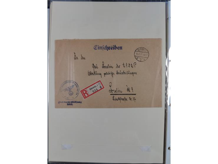 GLEIWITZ: 1817/1950 (ca.), ausstellungsmäßig aufgezogene Sammlung mit reichhaltig zusätzlichem Material, überschlägig rund 35
