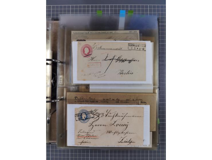 GLEIWITZ: 1817/1950 (ca.), ausstellungsmäßig aufgezogene Sammlung mit reichhaltig zusätzlichem Material, überschlägig rund 35