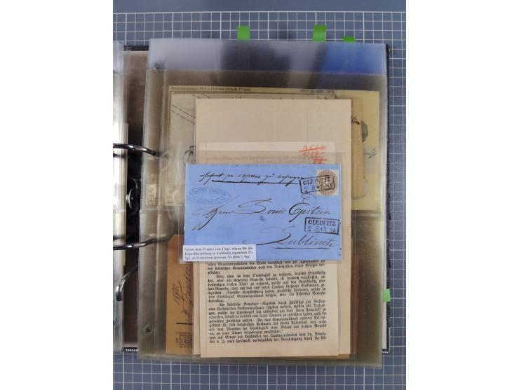 GLEIWITZ: 1817/1950 (ca.), ausstellungsmäßig aufgezogene Sammlung mit reichhaltig zusätzlichem Material, überschlägig rund 35