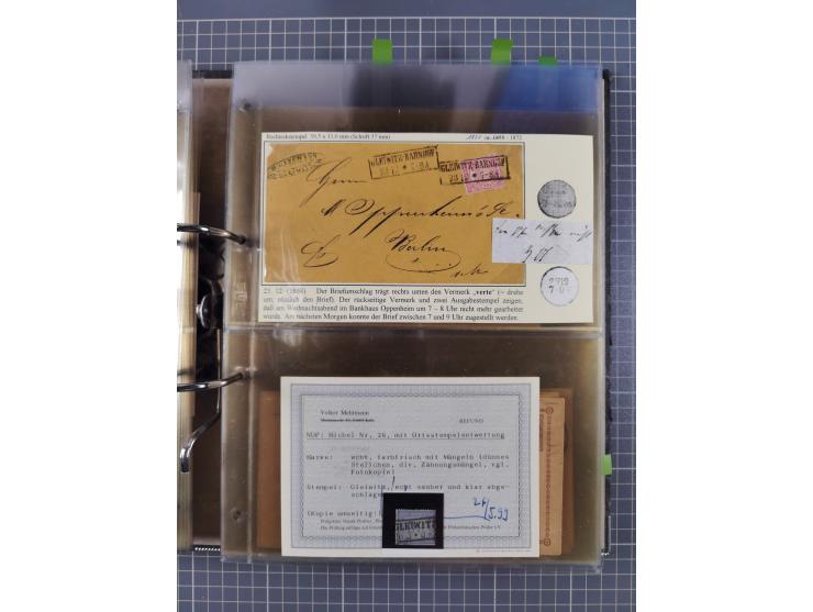 GLEIWITZ: 1817/1950 (ca.), ausstellungsmäßig aufgezogene Sammlung mit reichhaltig zusätzlichem Material, überschlägig rund 35