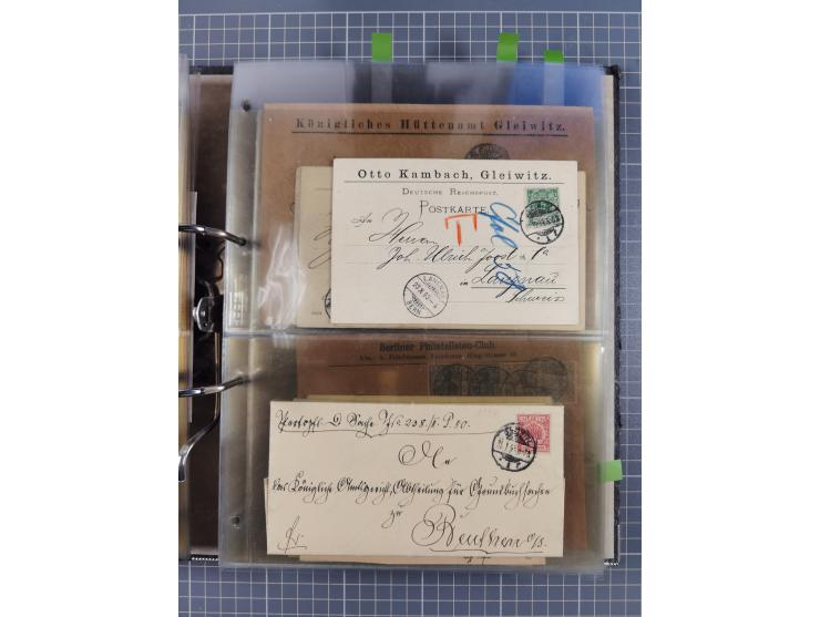 GLEIWITZ: 1817/1950 (ca.), ausstellungsmäßig aufgezogene Sammlung mit reichhaltig zusätzlichem Material, überschlägig rund 35