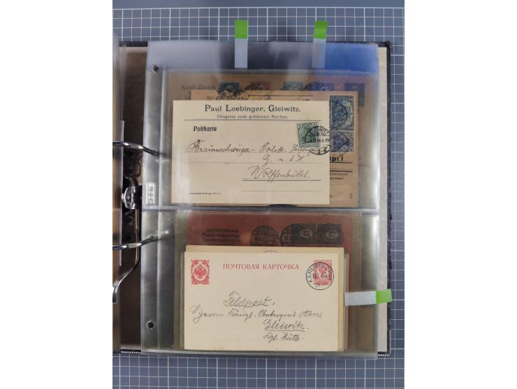 GLEIWITZ: 1817/1950 (ca.), ausstellungsmäßig aufgezogene Sammlung mit reichhaltig zusätzlichem Material, überschlägig rund 35