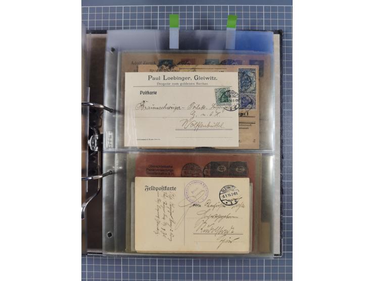 GLEIWITZ: 1817/1950 (ca.), ausstellungsmäßig aufgezogene Sammlung mit reichhaltig zusätzlichem Material, überschlägig rund 35