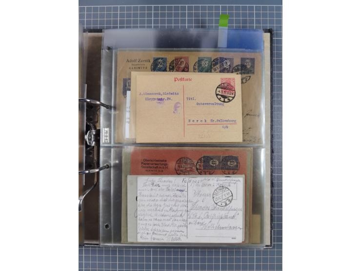 GLEIWITZ: 1817/1950 (ca.), ausstellungsmäßig aufgezogene Sammlung mit reichhaltig zusätzlichem Material, überschlägig rund 35