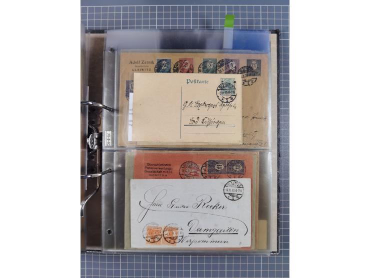 GLEIWITZ: 1817/1950 (ca.), ausstellungsmäßig aufgezogene Sammlung mit reichhaltig zusätzlichem Material, überschlägig rund 35