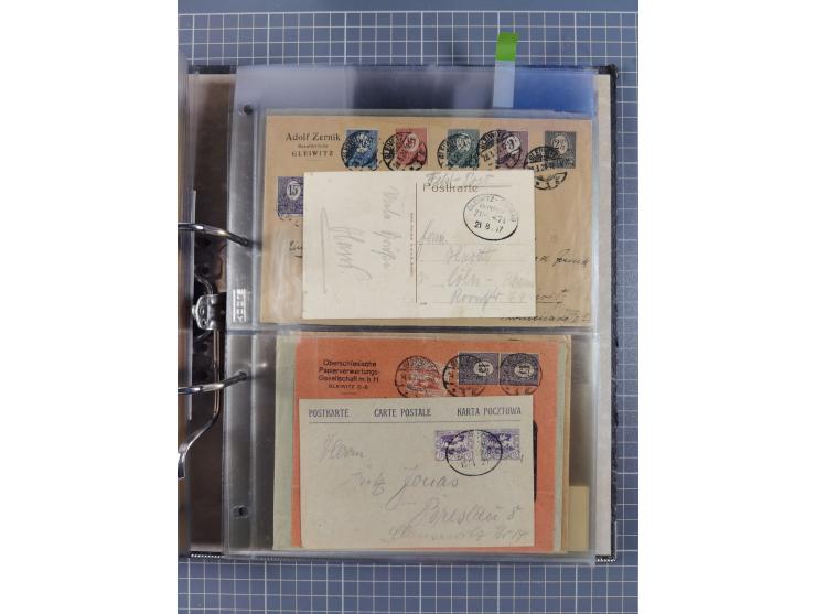 GLEIWITZ: 1817/1950 (ca.), ausstellungsmäßig aufgezogene Sammlung mit reichhaltig zusätzlichem Material, überschlägig rund 35