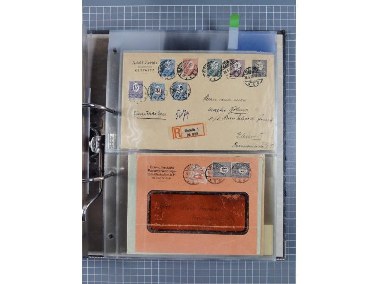 GLEIWITZ: 1817/1950 (ca.), ausstellungsmäßig aufgezogene Sammlung mit reichhaltig zusätzlichem Material, überschlägig rund 35