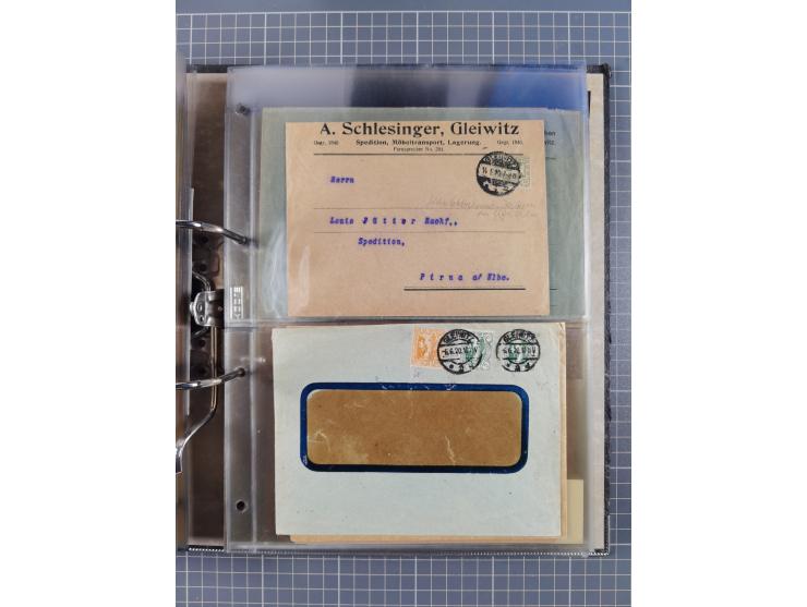 GLEIWITZ: 1817/1950 (ca.), ausstellungsmäßig aufgezogene Sammlung mit reichhaltig zusätzlichem Material, überschlägig rund 35