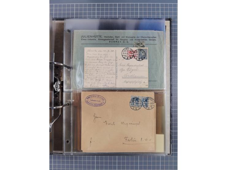 GLEIWITZ: 1817/1950 (ca.), ausstellungsmäßig aufgezogene Sammlung mit reichhaltig zusätzlichem Material, überschlägig rund 35