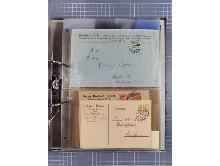 GLEIWITZ: 1817/1950 (ca.), ausstellungsmäßig aufgezogene Sammlung mit reichhaltig zusätzlichem Material, überschlägig rund 35