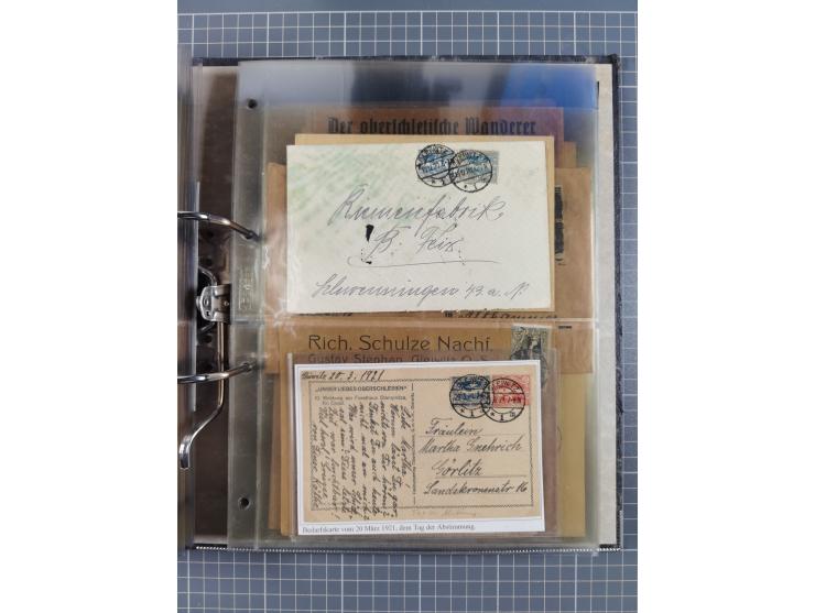 GLEIWITZ: 1817/1950 (ca.), ausstellungsmäßig aufgezogene Sammlung mit reichhaltig zusätzlichem Material, überschlägig rund 35