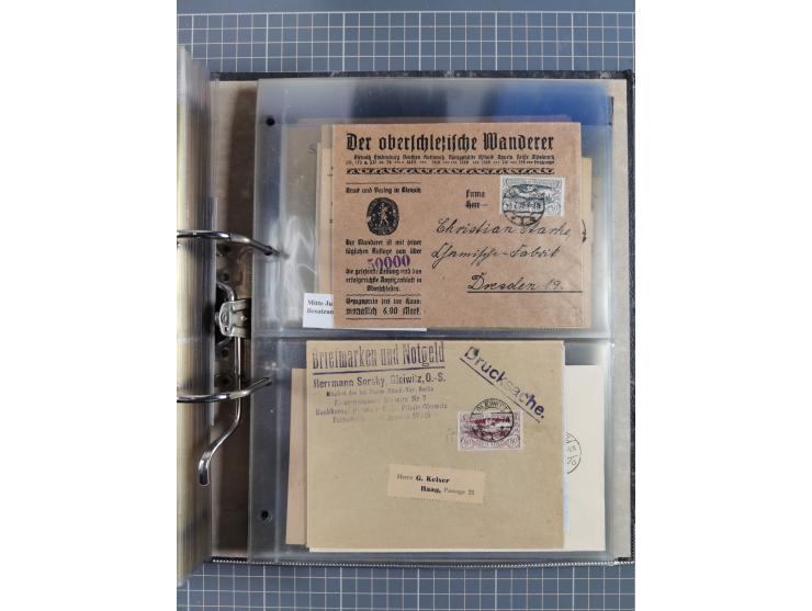 GLEIWITZ: 1817/1950 (ca.), ausstellungsmäßig aufgezogene Sammlung mit reichhaltig zusätzlichem Material, überschlägig rund 35
