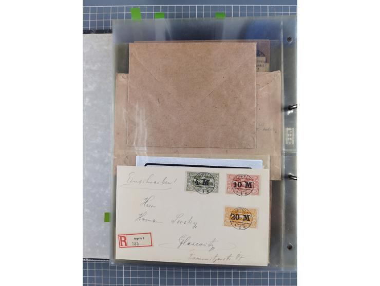 GLEIWITZ: 1817/1950 (ca.), ausstellungsmäßig aufgezogene Sammlung mit reichhaltig zusätzlichem Material, überschlägig rund 35