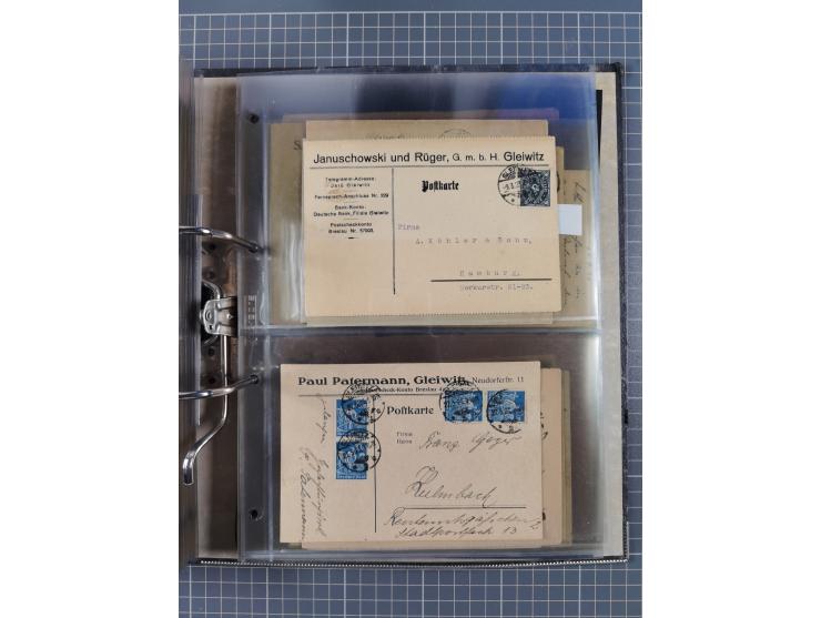 GLEIWITZ: 1817/1950 (ca.), ausstellungsmäßig aufgezogene Sammlung mit reichhaltig zusätzlichem Material, überschlägig rund 35