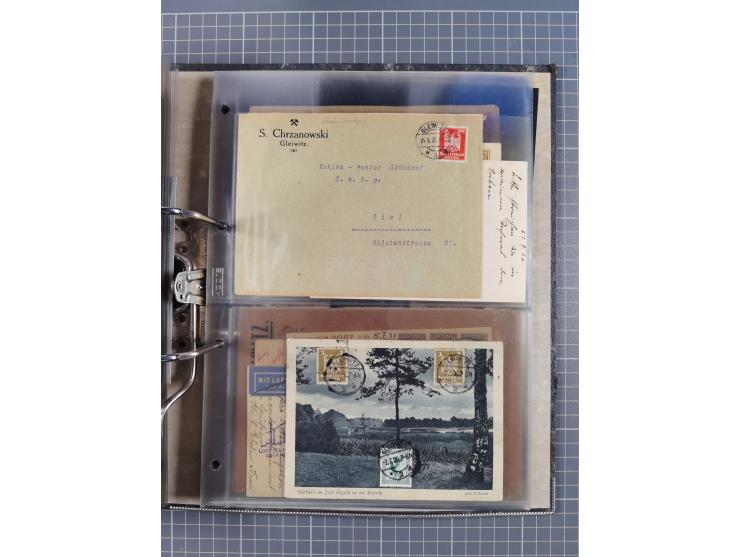 GLEIWITZ: 1817/1950 (ca.), ausstellungsmäßig aufgezogene Sammlung mit reichhaltig zusätzlichem Material, überschlägig rund 35
