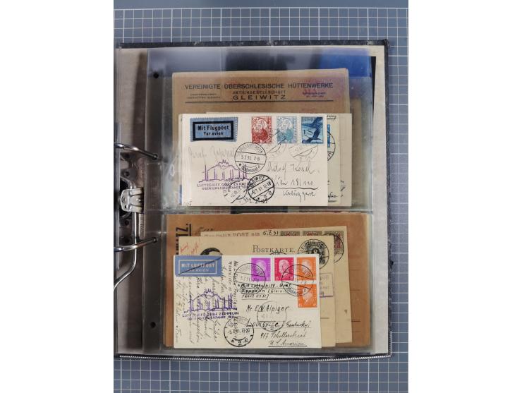 GLEIWITZ: 1817/1950 (ca.), ausstellungsmäßig aufgezogene Sammlung mit reichhaltig zusätzlichem Material, überschlägig rund 35