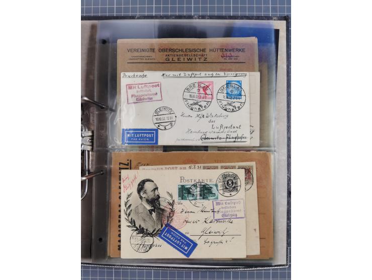 GLEIWITZ: 1817/1950 (ca.), ausstellungsmäßig aufgezogene Sammlung mit reichhaltig zusätzlichem Material, überschlägig rund 35