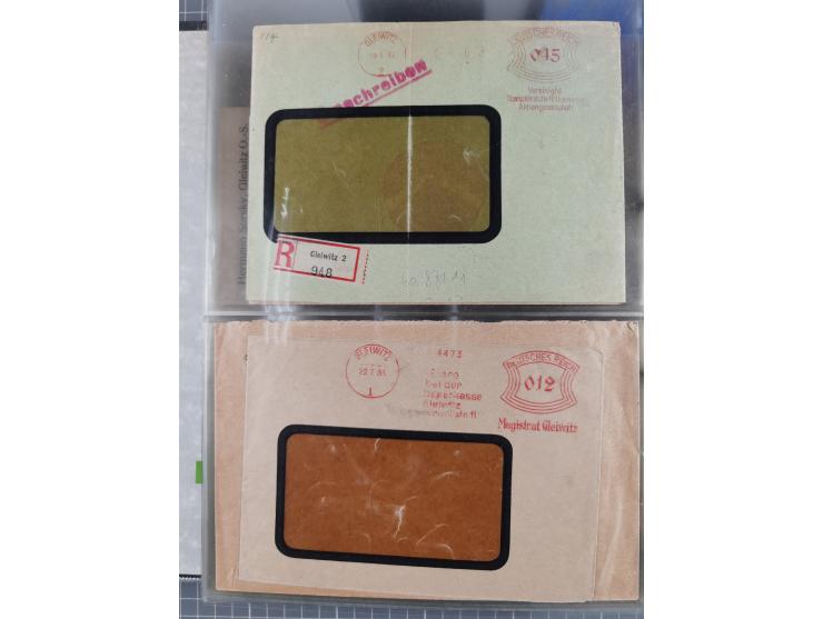 GLEIWITZ: 1817/1950 (ca.), ausstellungsmäßig aufgezogene Sammlung mit reichhaltig zusätzlichem Material, überschlägig rund 35