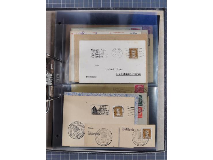 GLEIWITZ: 1817/1950 (ca.), ausstellungsmäßig aufgezogene Sammlung mit reichhaltig zusätzlichem Material, überschlägig rund 35