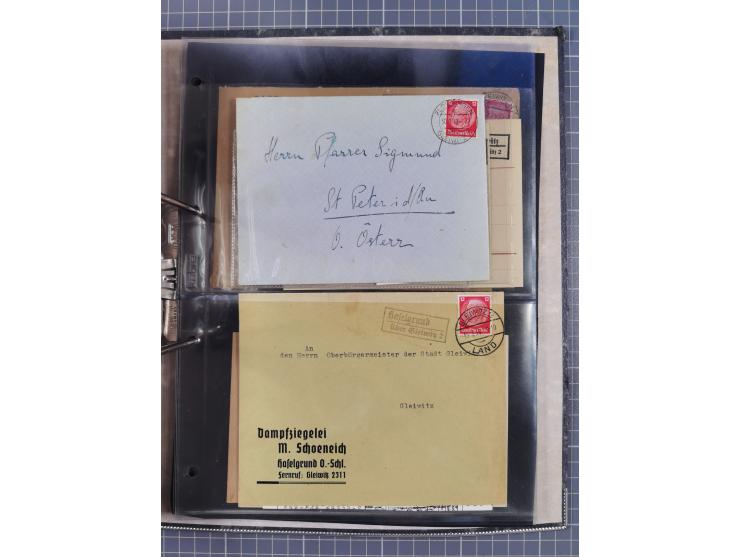 GLEIWITZ: 1817/1950 (ca.), ausstellungsmäßig aufgezogene Sammlung mit reichhaltig zusätzlichem Material, überschlägig rund 35