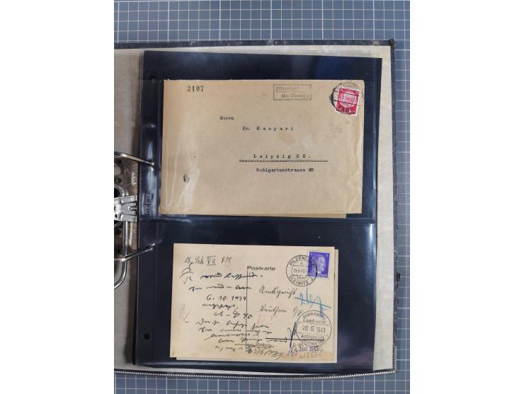 GLEIWITZ: 1817/1950 (ca.), ausstellungsmäßig aufgezogene Sammlung mit reichhaltig zusätzlichem Material, überschlägig rund 35