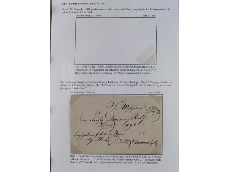 GLEIWITZ: 1817/1950 (ca.), ausstellungsmäßig aufgezogene Sammlung mit reichhaltig zusätzlichem Material, überschlägig rund 35