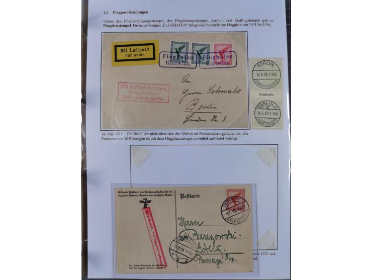 GLEIWITZ: 1817/1950 (ca.), ausstellungsmäßig aufgezogene Sammlung mit reichhaltig zusätzlichem Material, überschlägig rund 35