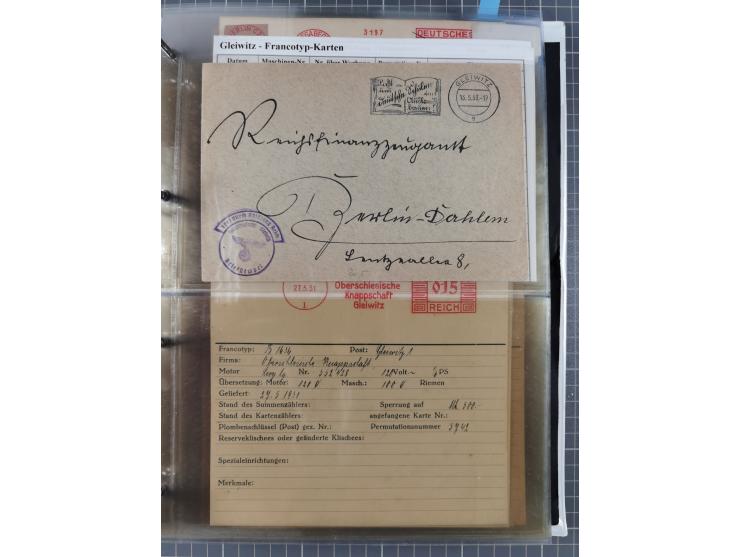 GLEIWITZ: 1817/1950 (ca.), ausstellungsmäßig aufgezogene Sammlung mit reichhaltig zusätzlichem Material, überschlägig rund 35