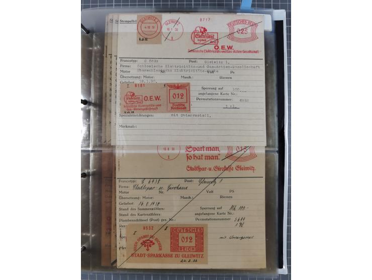 GLEIWITZ: 1817/1950 (ca.), ausstellungsmäßig aufgezogene Sammlung mit reichhaltig zusätzlichem Material, überschlägig rund 35