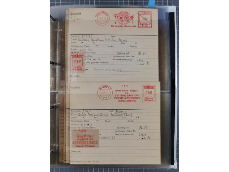 GLEIWITZ: 1817/1950 (ca.), ausstellungsmäßig aufgezogene Sammlung mit reichhaltig zusätzlichem Material, überschlägig rund 35