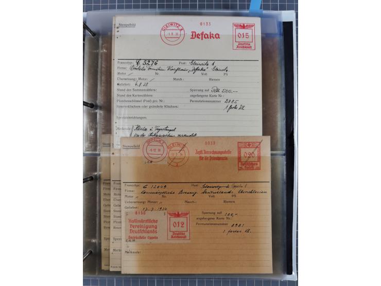 GLEIWITZ: 1817/1950 (ca.), ausstellungsmäßig aufgezogene Sammlung mit reichhaltig zusätzlichem Material, überschlägig rund 35