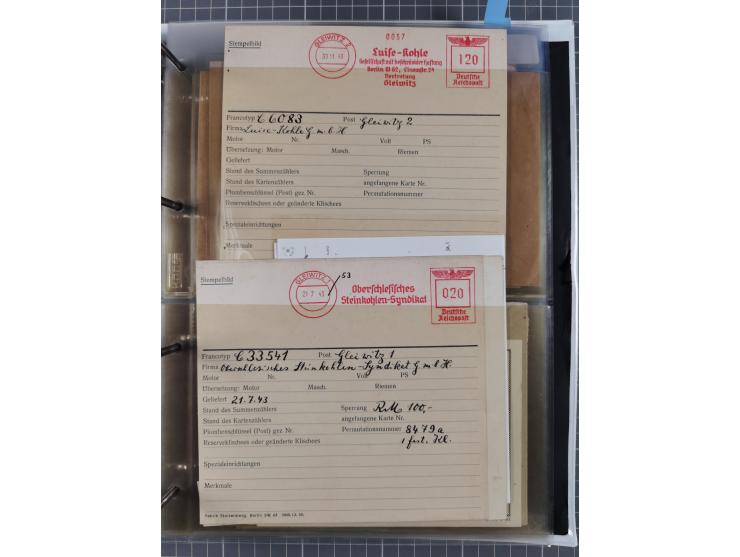 GLEIWITZ: 1817/1950 (ca.), ausstellungsmäßig aufgezogene Sammlung mit reichhaltig zusätzlichem Material, überschlägig rund 35