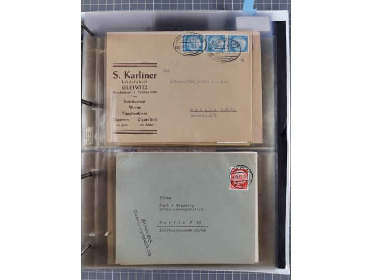 GLEIWITZ: 1817/1950 (ca.), ausstellungsmäßig aufgezogene Sammlung mit reichhaltig zusätzlichem Material, überschlägig rund 35