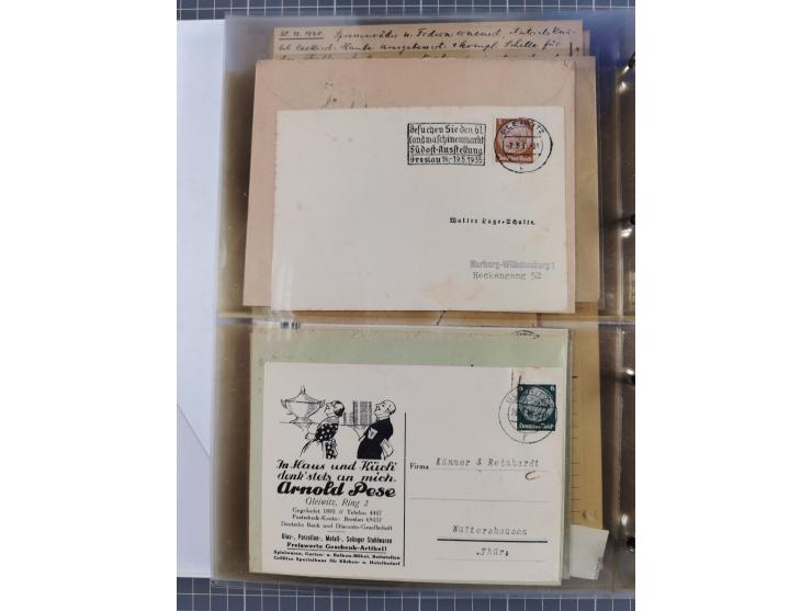 GLEIWITZ: 1817/1950 (ca.), ausstellungsmäßig aufgezogene Sammlung mit reichhaltig zusätzlichem Material, überschlägig rund 35