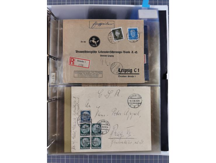 GLEIWITZ: 1817/1950 (ca.), ausstellungsmäßig aufgezogene Sammlung mit reichhaltig zusätzlichem Material, überschlägig rund 35