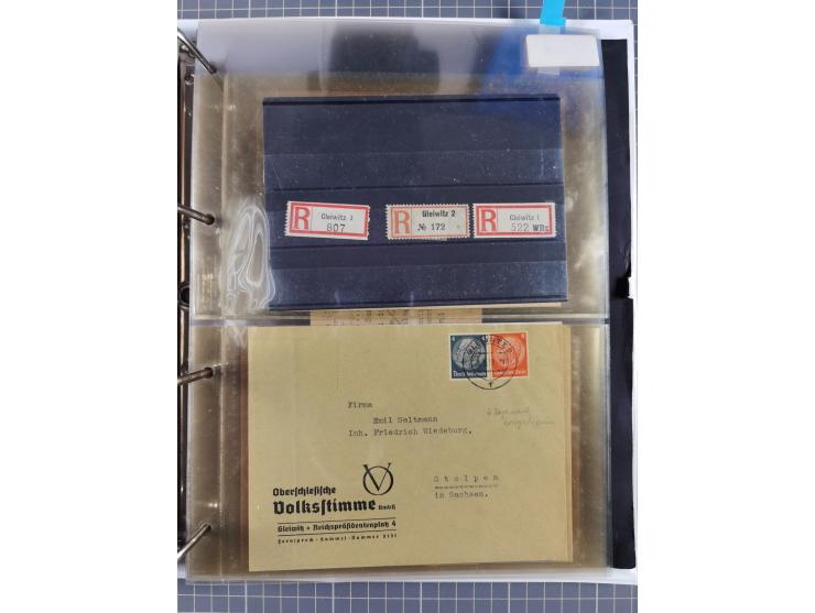 GLEIWITZ: 1817/1950 (ca.), ausstellungsmäßig aufgezogene Sammlung mit reichhaltig zusätzlichem Material, überschlägig rund 35