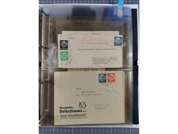 GLEIWITZ: 1817/1950 (ca.), ausstellungsmäßig aufgezogene Sammlung mit reichhaltig zusätzlichem Material, überschlägig rund 35