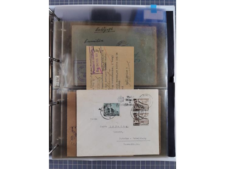 GLEIWITZ: 1817/1950 (ca.), ausstellungsmäßig aufgezogene Sammlung mit reichhaltig zusätzlichem Material, überschlägig rund 35