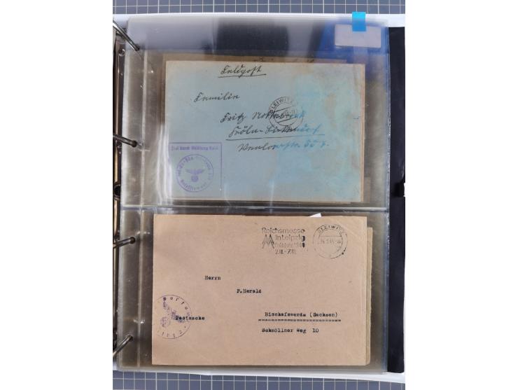 GLEIWITZ: 1817/1950 (ca.), ausstellungsmäßig aufgezogene Sammlung mit reichhaltig zusätzlichem Material, überschlägig rund 35